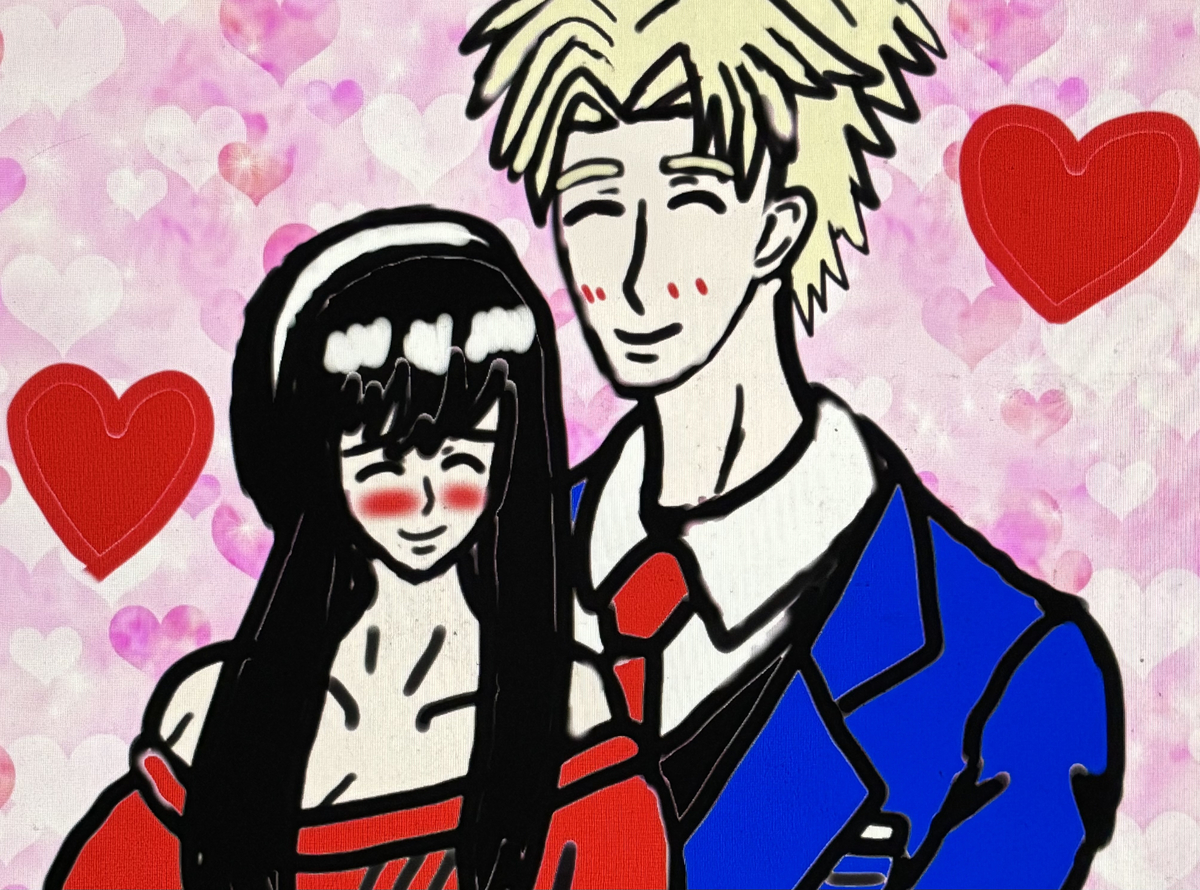 This is a pixiv picture whose title is ロイド＆ヨル💕💕.