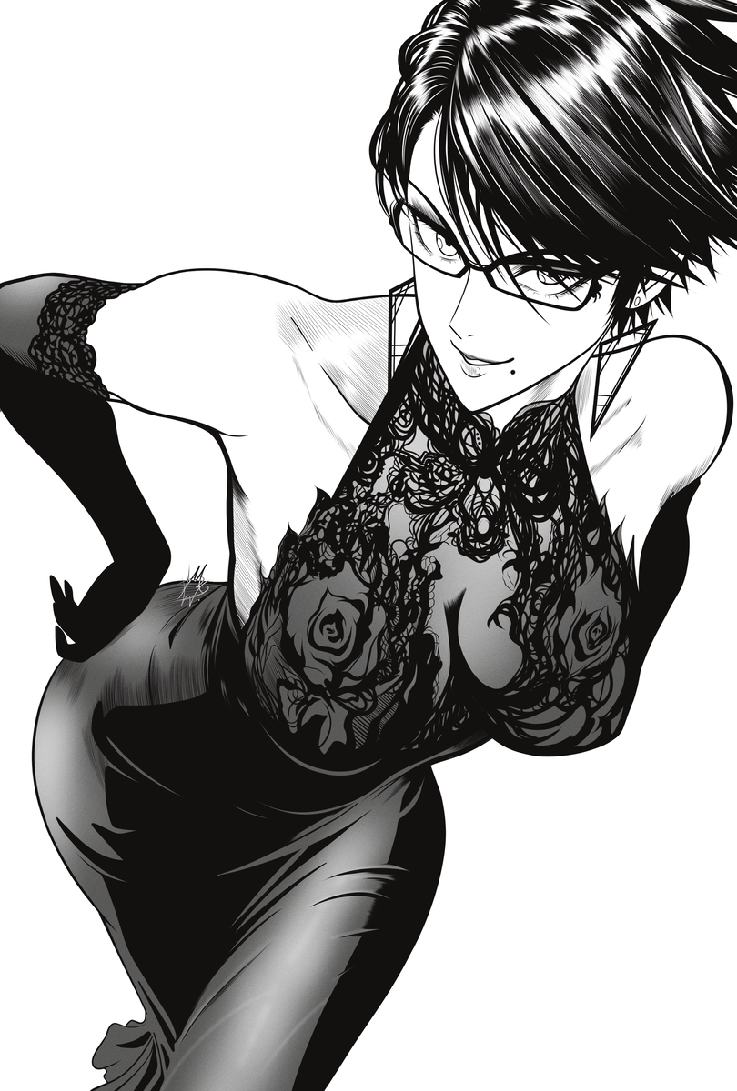 This is a pixiv picture whose title is Bayonetta.