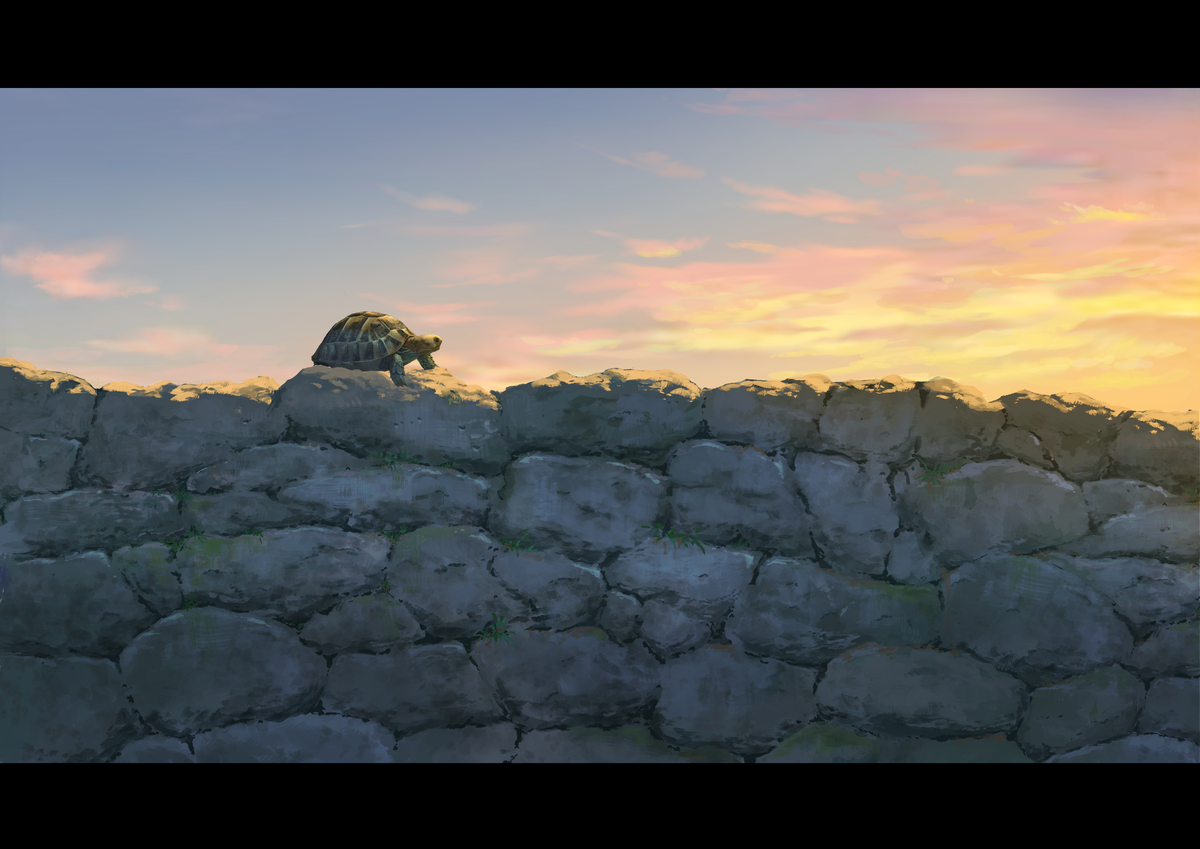 This is a pixiv picture whose title is 果てしなき夕暮れ.