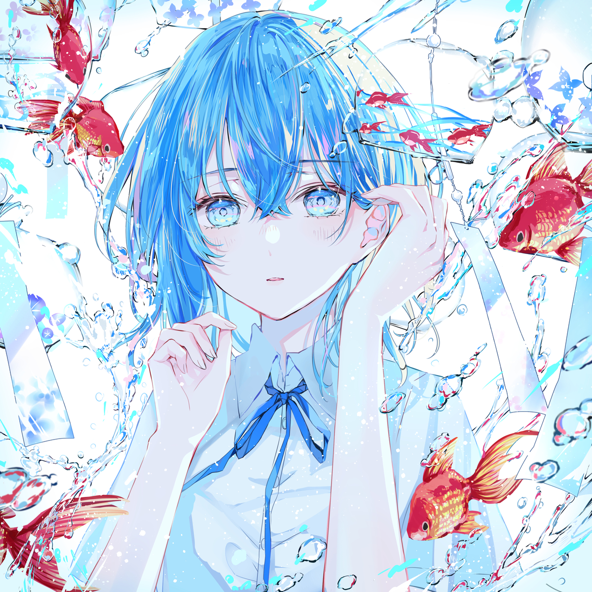 This is a pixiv picture whose title is Swim in summer.