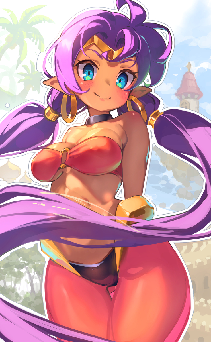 This is a pixiv picture whose title is Twintail Shantae✨.