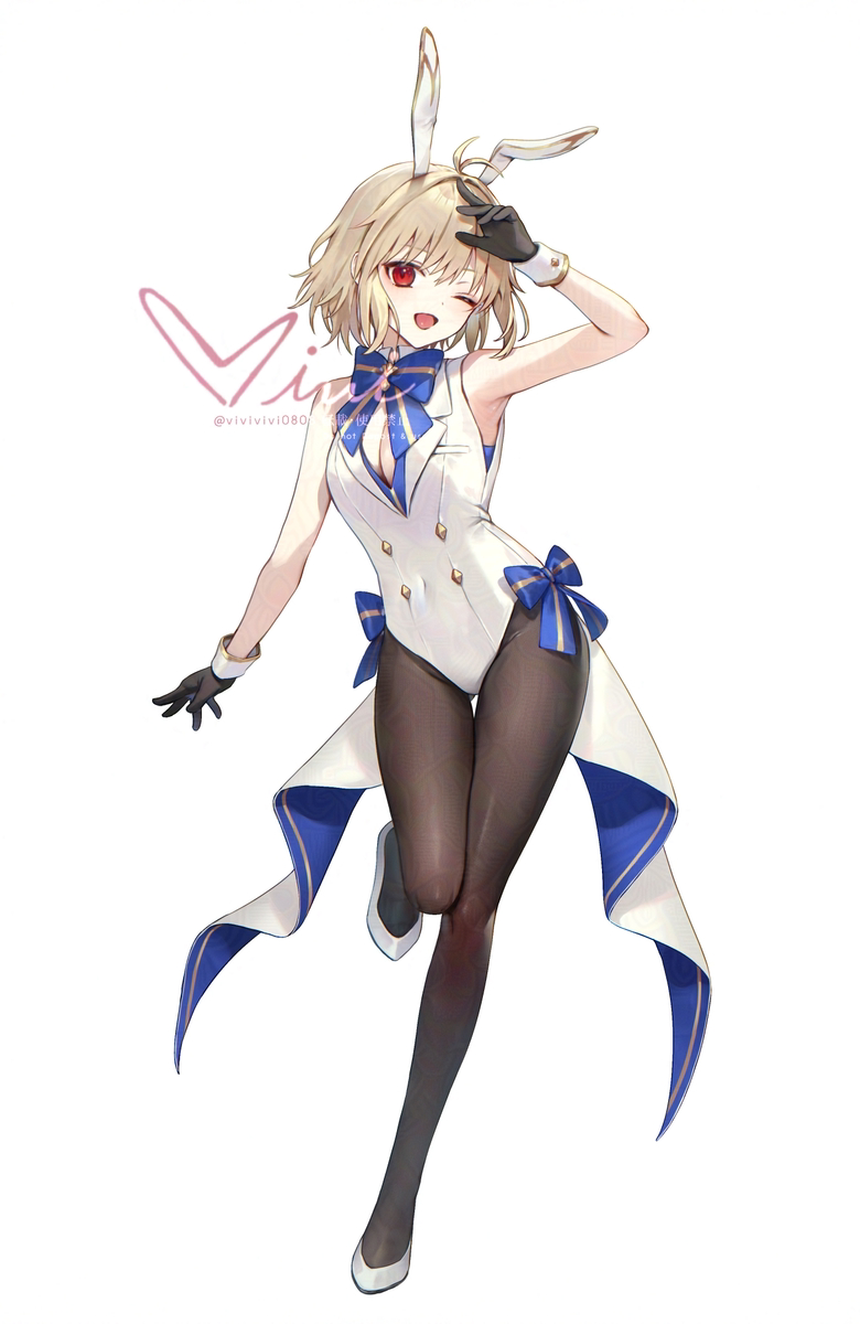 This is a pixiv picture whose title is 【FGO】アルクェイド×バニー.