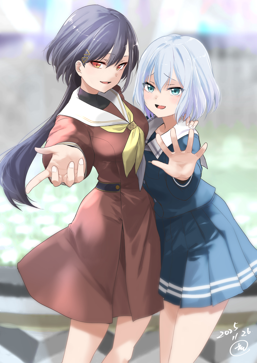 This is a pixiv picture whose title is 【リクエスト】泉さんとシロちゃん.