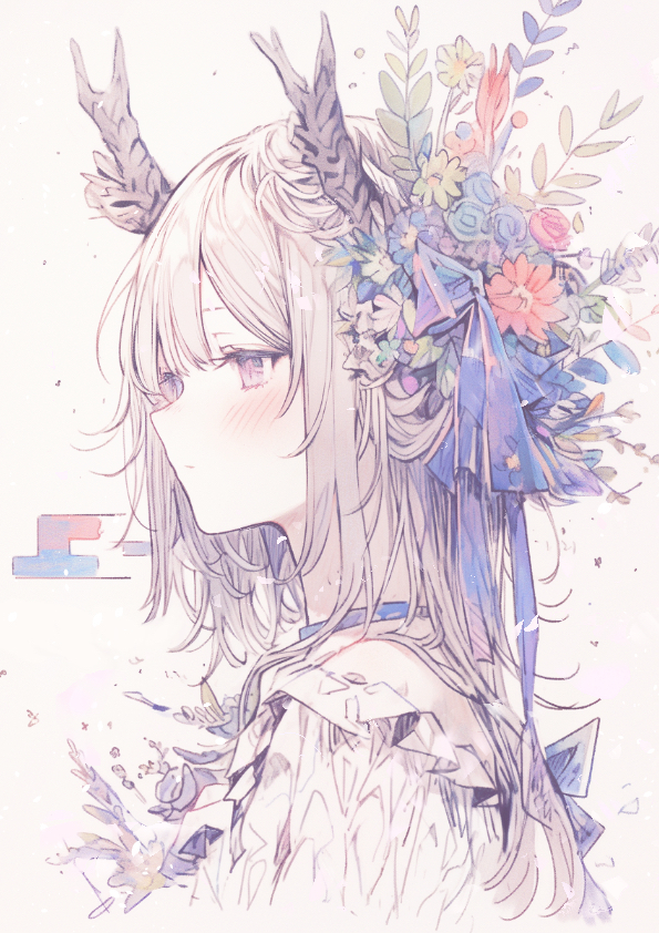 This is a pixiv picture whose title is 『demon』.