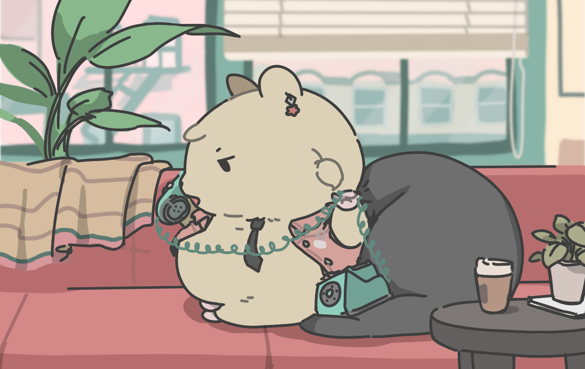 This is a pixiv picture whose title is ハムスター.