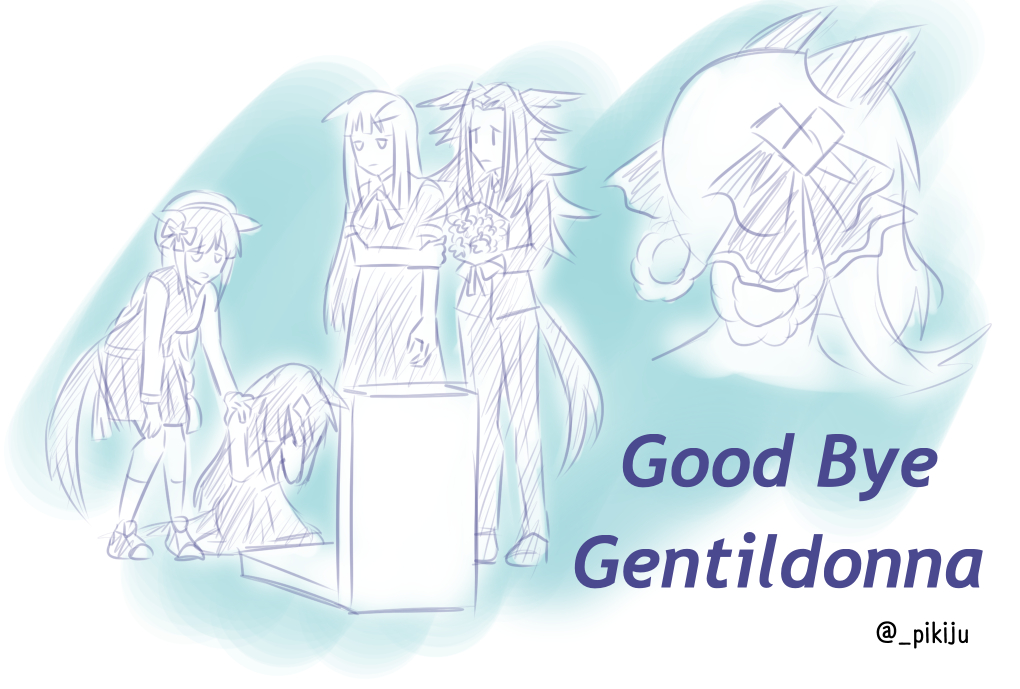 This is a pixiv picture whose title is ジェンティルドンナを悼む12世代の同期たち.