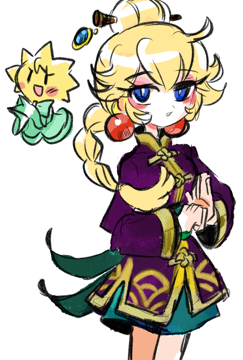 This is a pixiv picture whose title is カンフーピーチ　ミニスカversion.