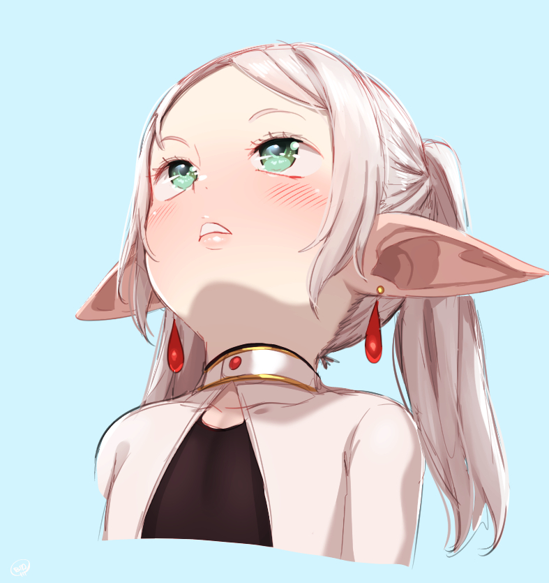 This is a pixiv picture whose title is FRIEREN HEAD ANGLE CHALLENGE.