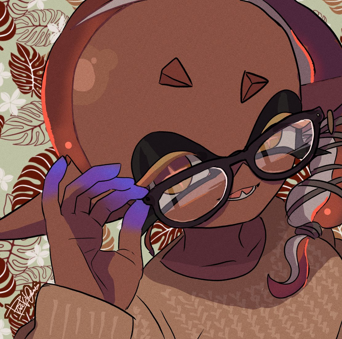 This is a pixiv picture whose title is チョコレートメガネウツホちゃん.