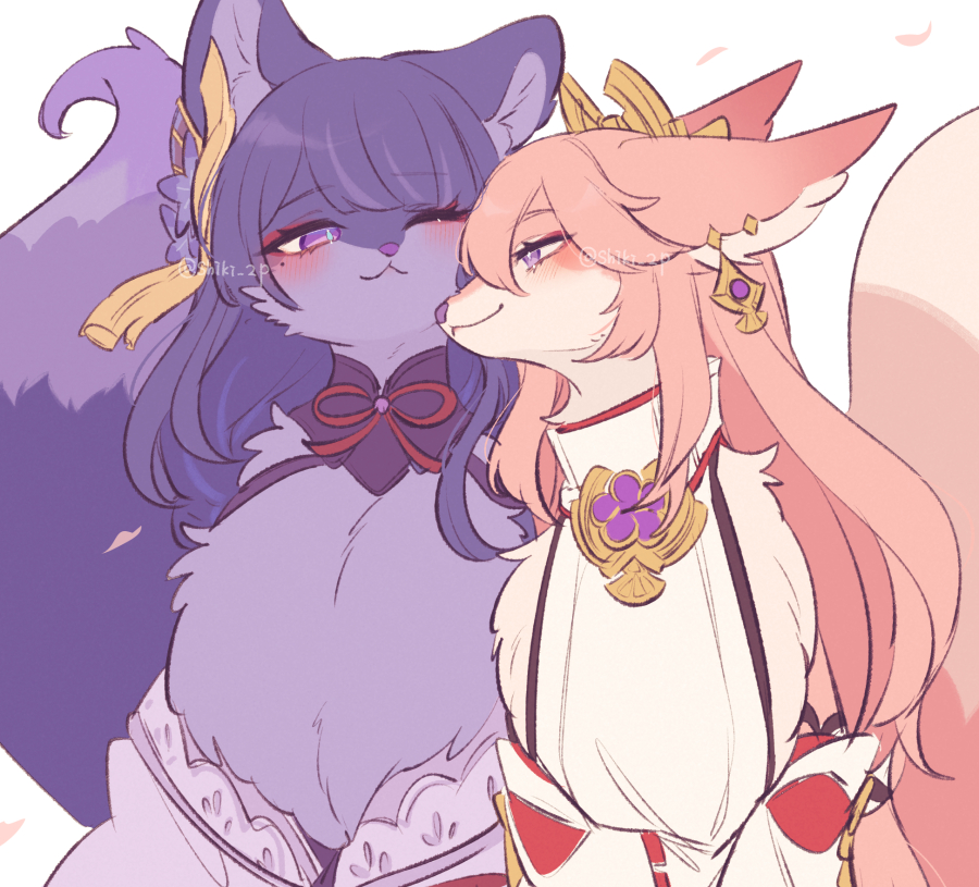 This is a pixiv picture whose title is eimiko💜🩷.