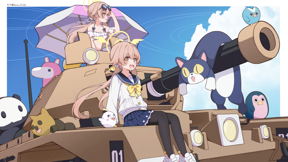 This is a pixiv picture whose title is ダブルヒフミさん.