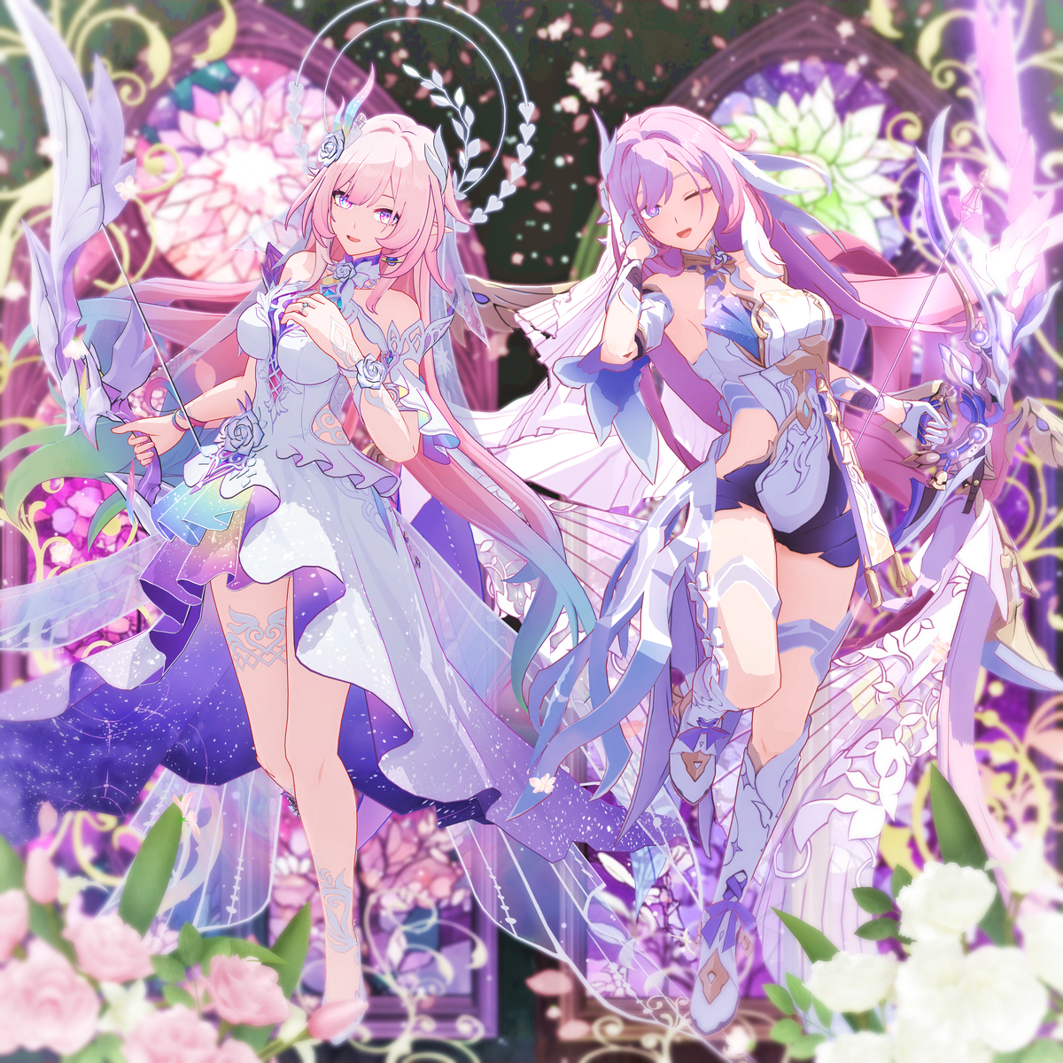 This is a pixiv picture whose title is 【MMD】 キュレネさん、エリシアさん.