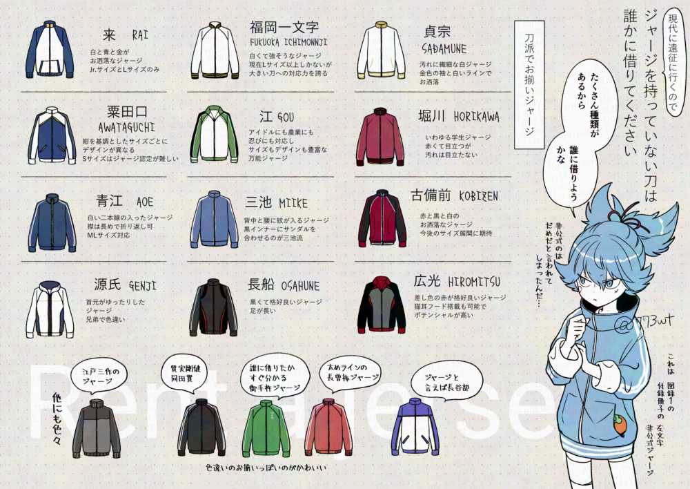 This is a pixiv picture whose title is ジャージ①.