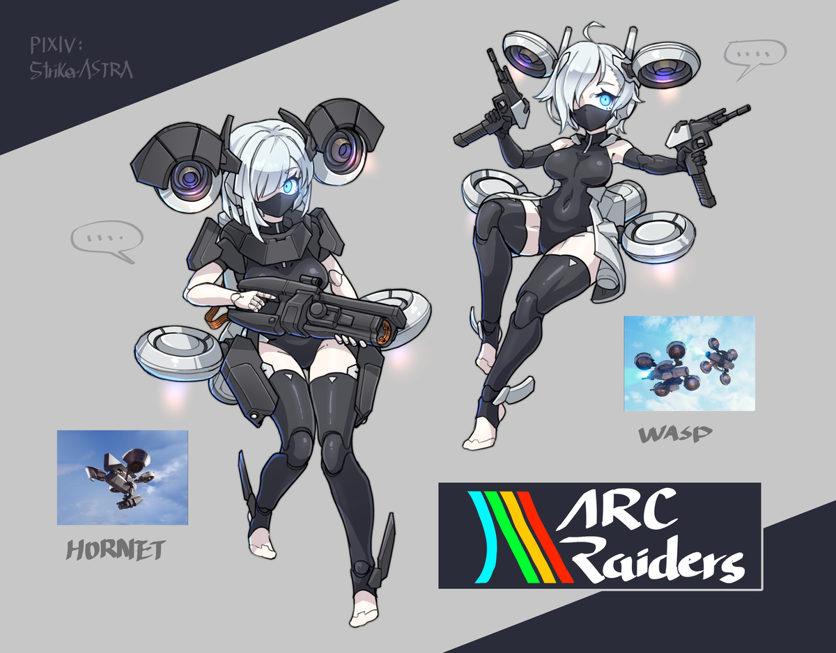 This is a pixiv picture whose title is ARC 拟人之黄蜂/马蜂.