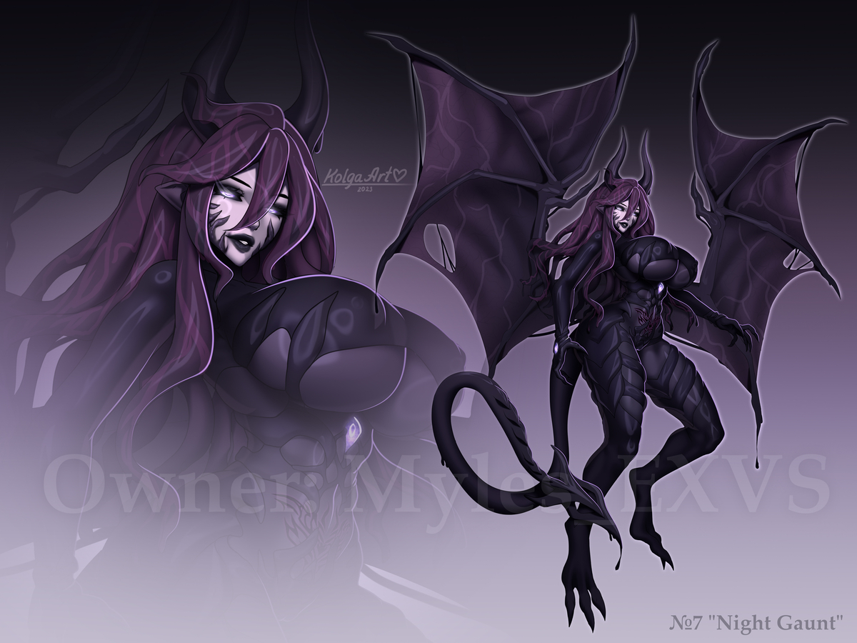 This is a pixiv picture whose title is Night Gaunt.