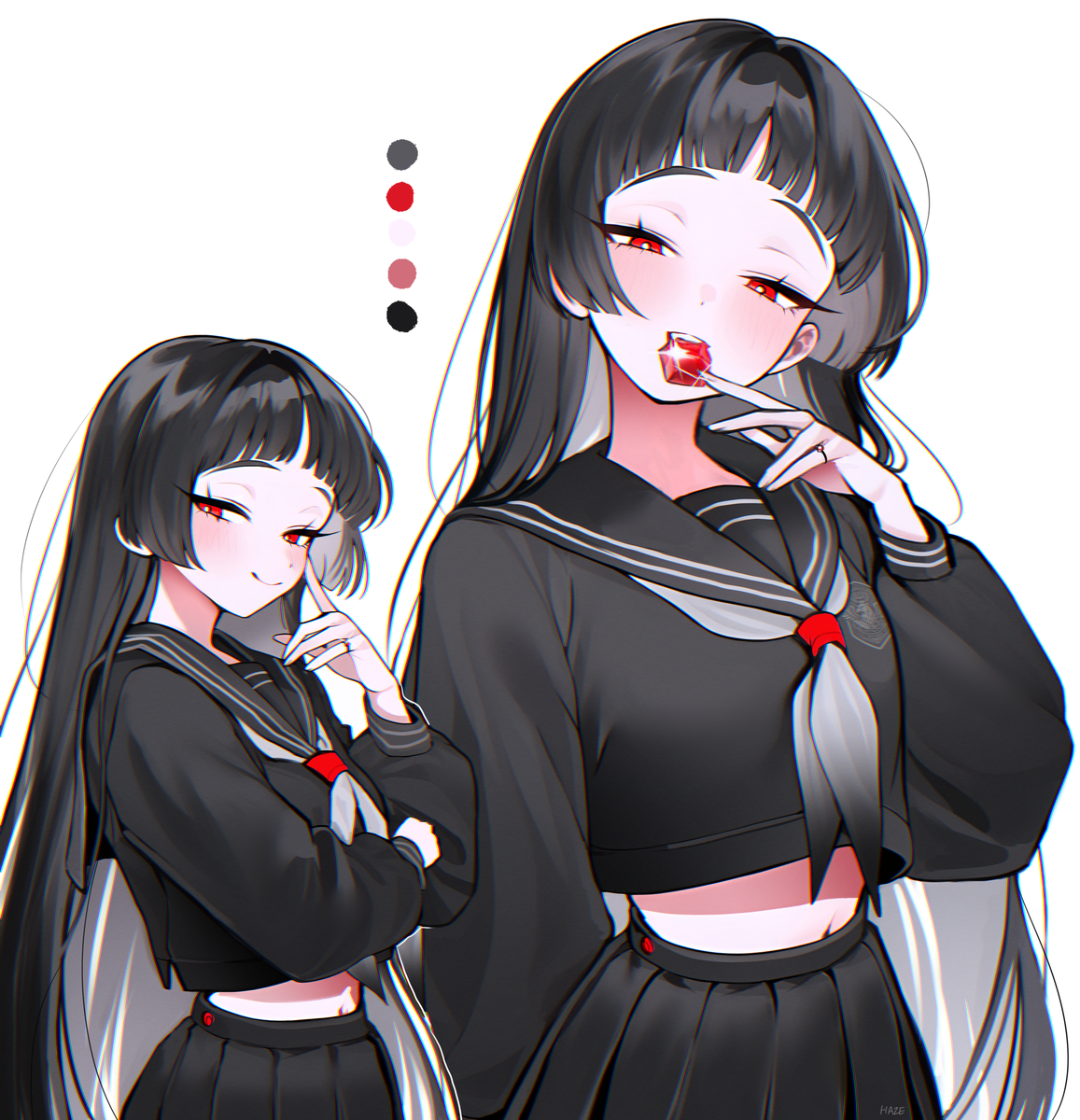 This is a pixiv picture whose title is crow.