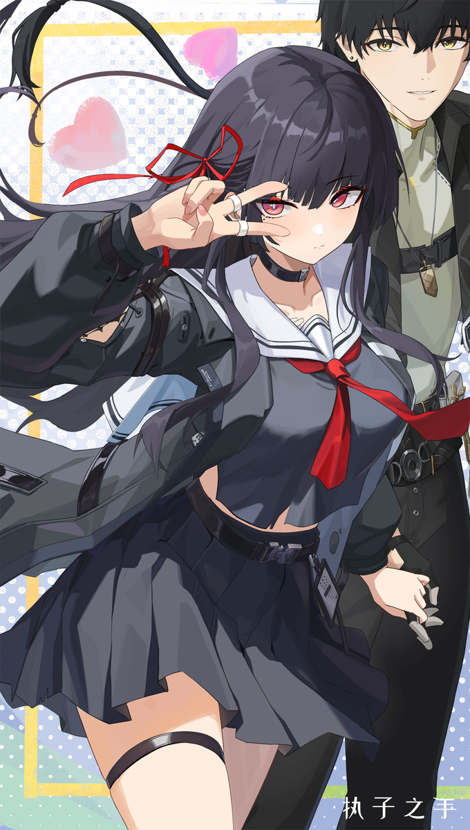 This is a pixiv picture whose title is 旮旯给木《千鸣万潮》 千咲线CG.