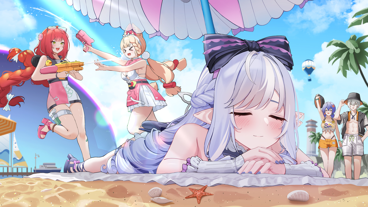 This is a pixiv picture whose title is 盛夏の夢物語.