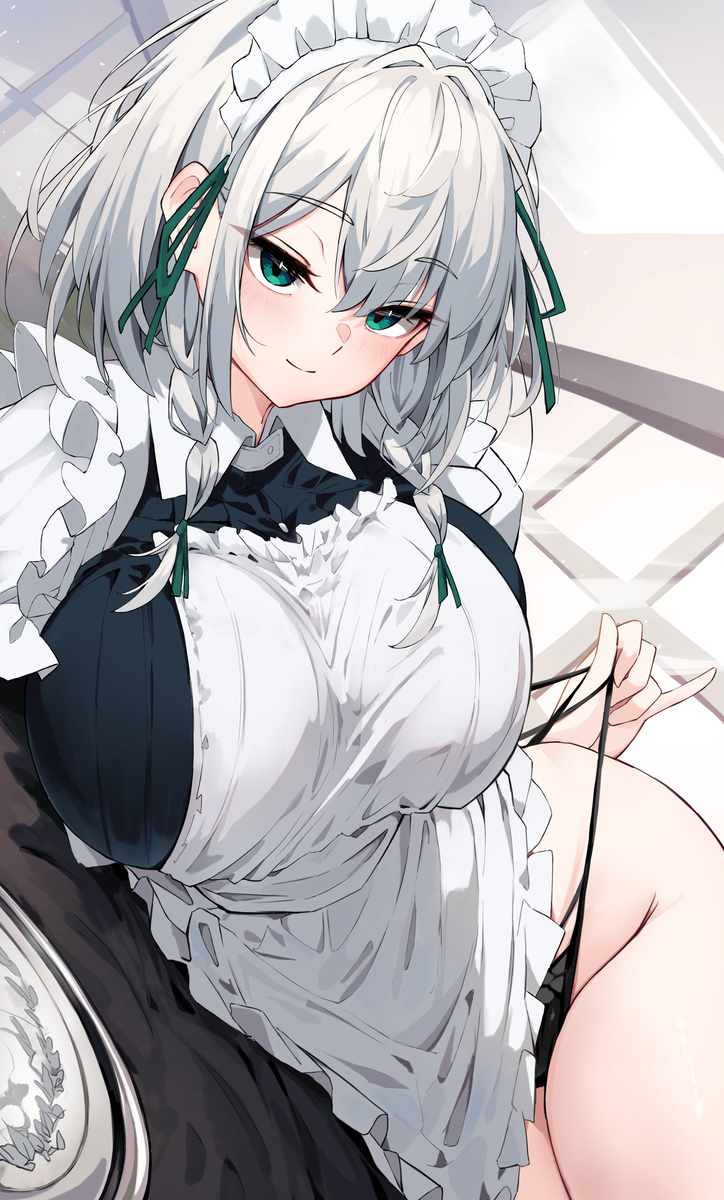 This is a pixiv picture whose title is ⚜️紐パンメイド長⚜️.