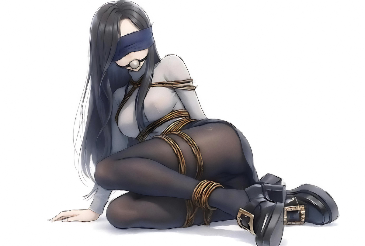 This is a pixiv picture whose title is 早見美玖，緊縛寫真｜緊縛グラビア.