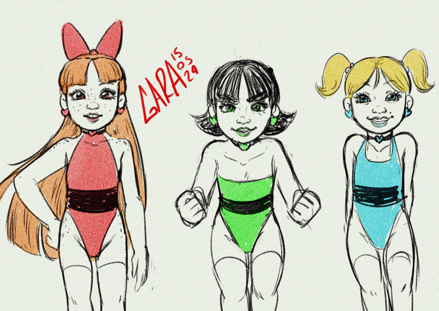 This is a pixiv picture whose title is PPG Doodles.