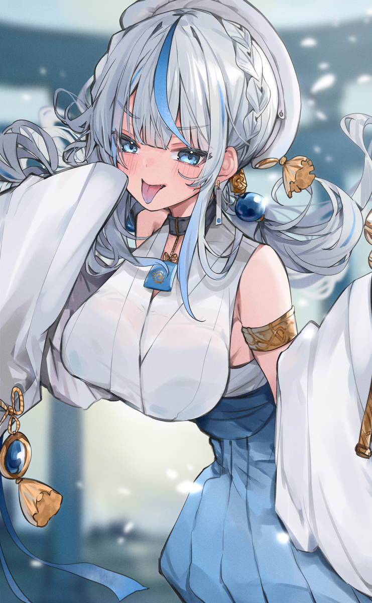 This is a pixiv picture whose title is 海から来た巫女ルカちゃん.