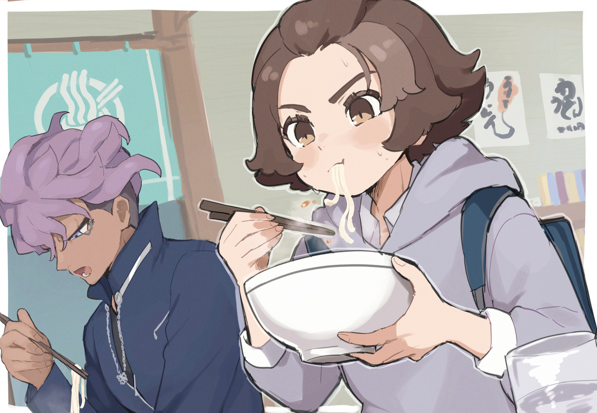 This is a pixiv picture whose title is 桜咲先輩とソジ.