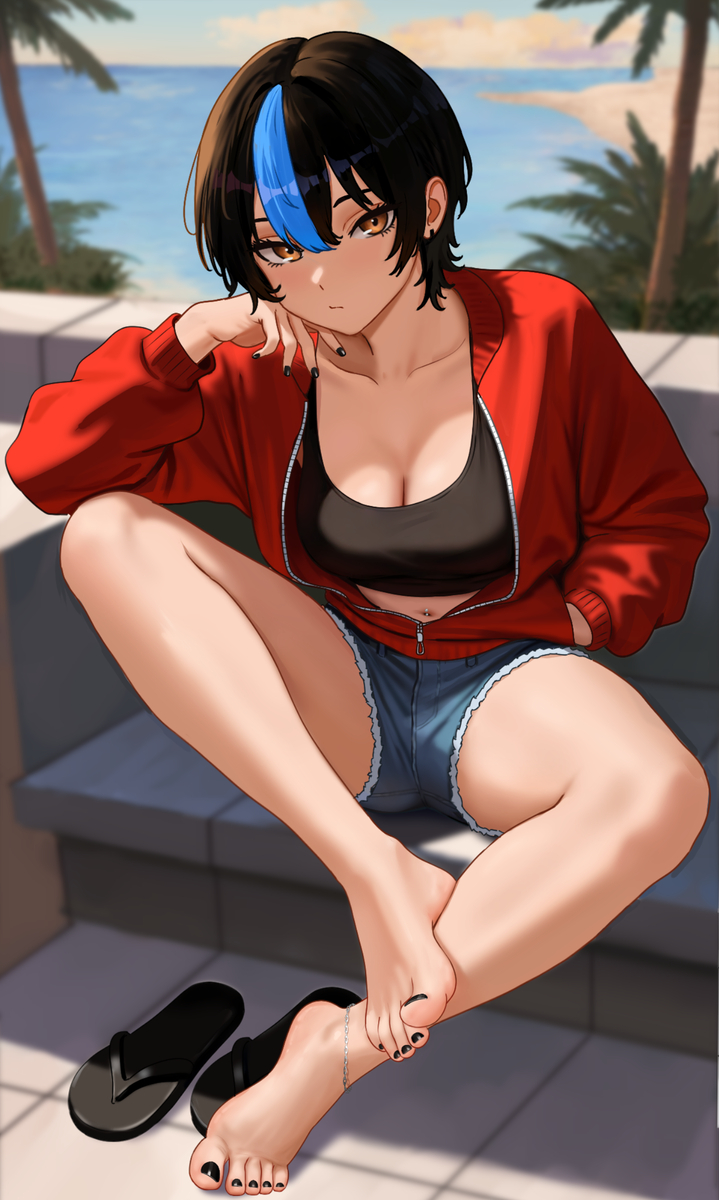 This is a pixiv picture whose title is 夏の午後のまったり時間.