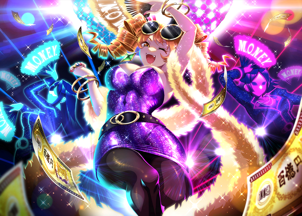 This is a pixiv picture whose title is 【M. O. N. E. Y.】依神女苑.