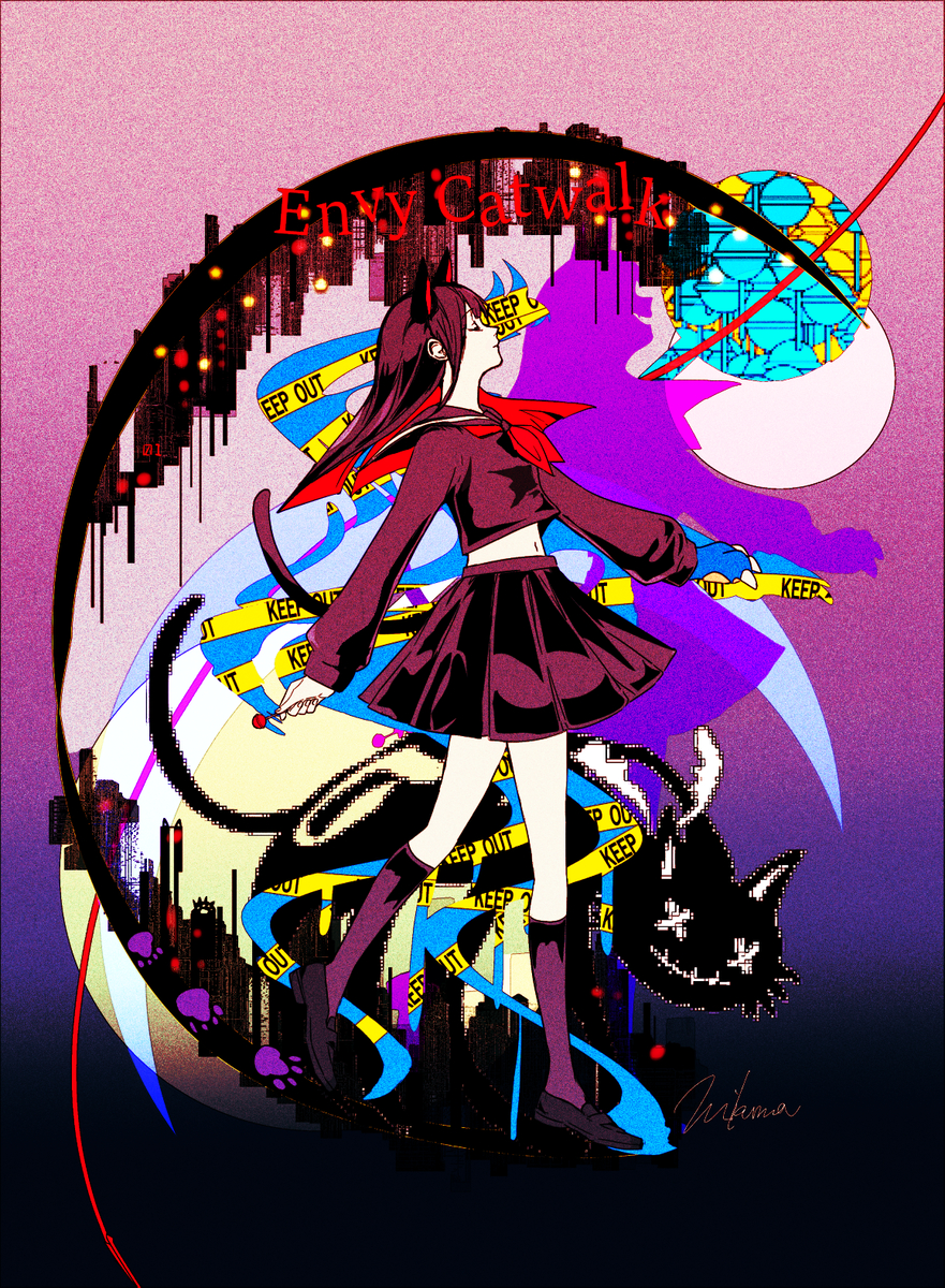 This is a pixiv picture whose title is エンヴィキャットウォーク.