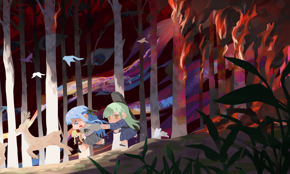 This is a pixiv picture whose title is 一起逃跑吧、、.