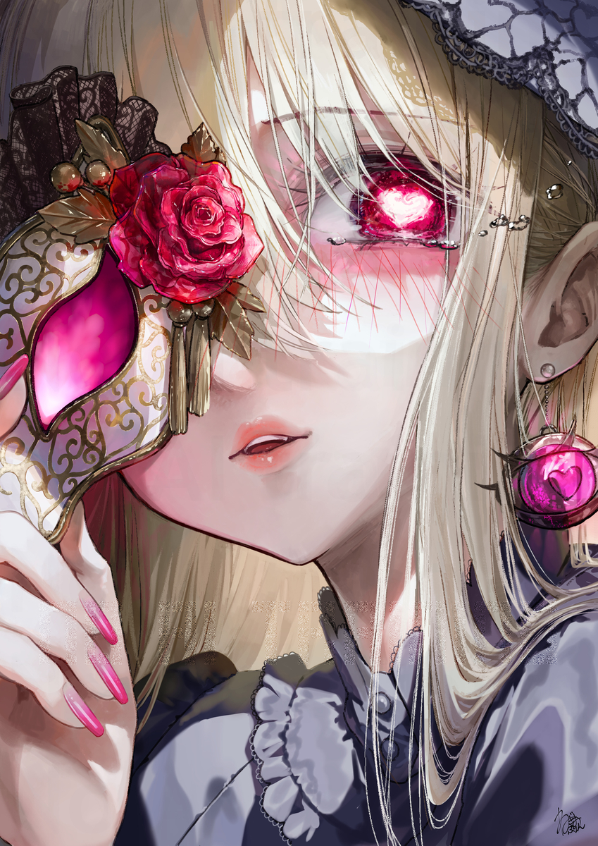 This is a pixiv picture whose title is 愛コンタクト.