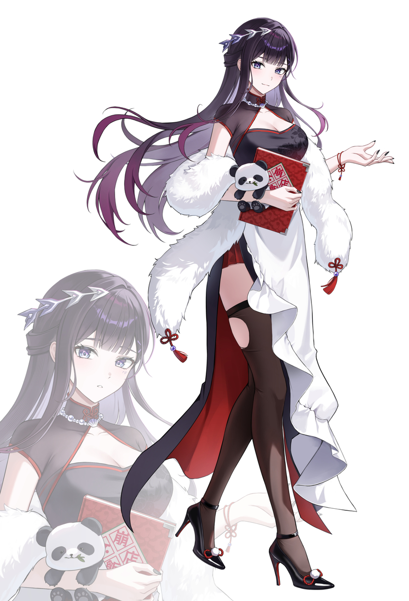 This is a pixiv picture whose title is 🐼♥️.