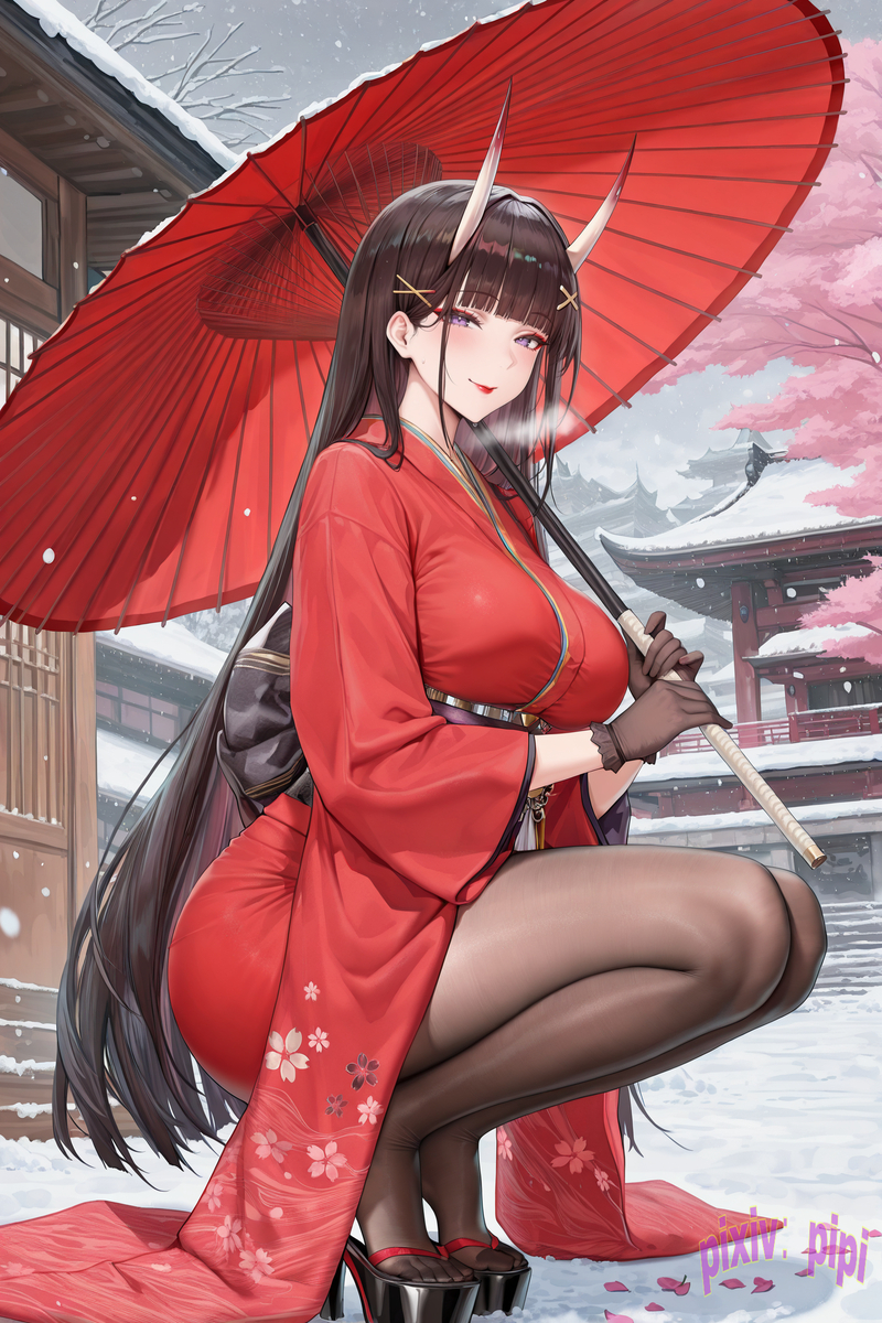 This is a pixiv picture whose title is 初雪.