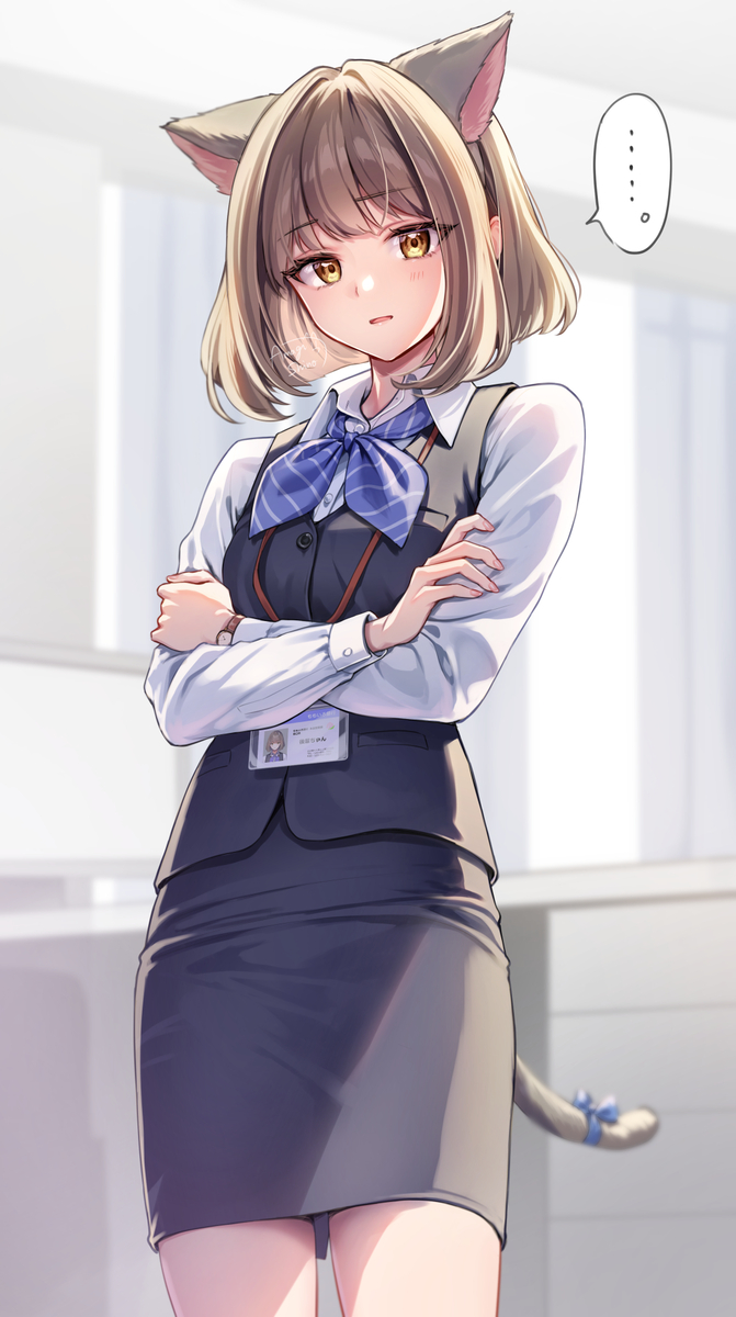 This is a pixiv picture whose title is 受付ちゃん日誌【50】.