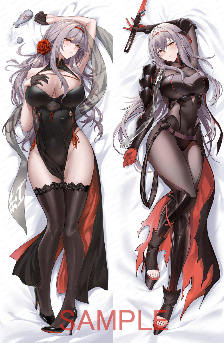 This is a pixiv picture whose title is 紅蓮の抱き枕カバー.