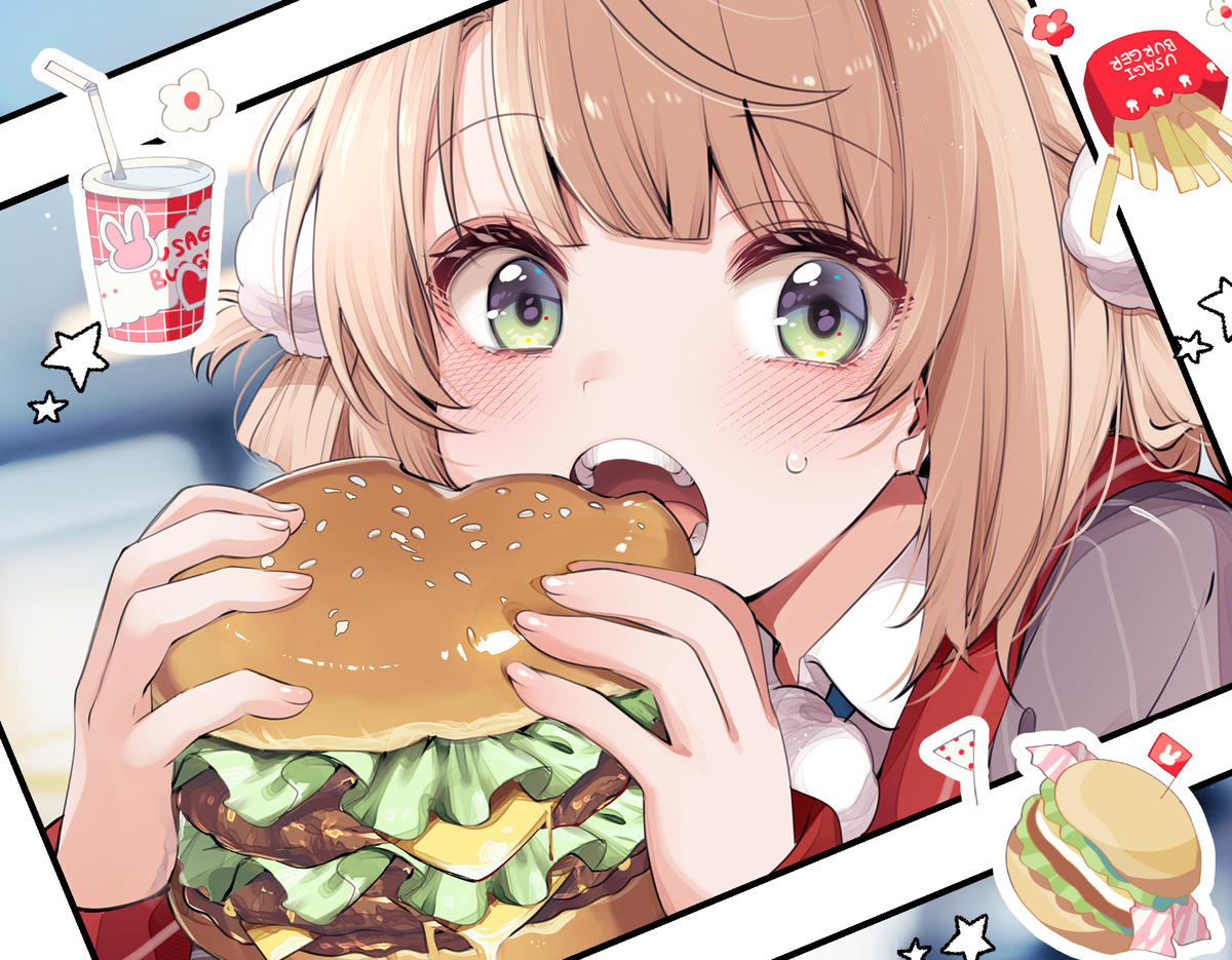 This is a pixiv picture whose title is ういと一緒に昼食デート♡.