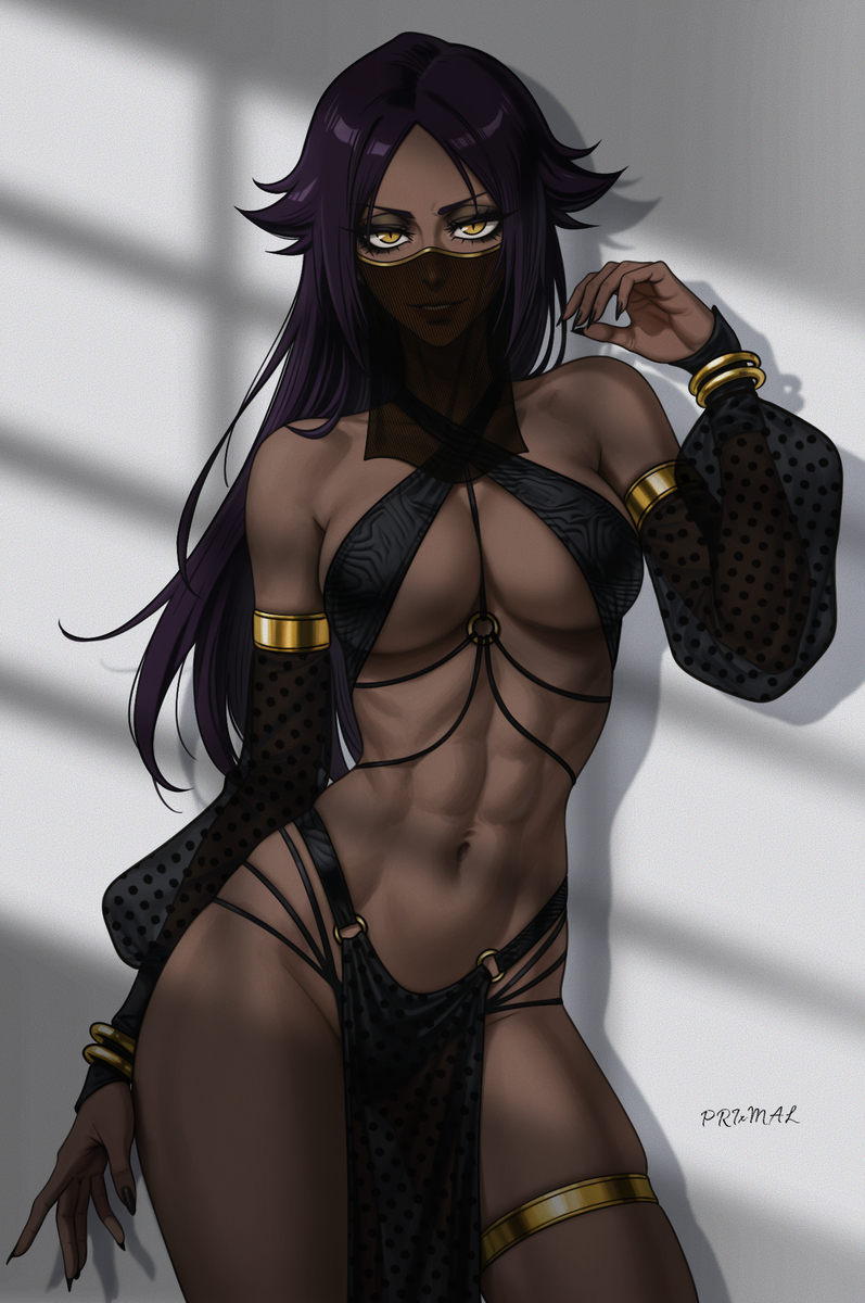 This is a pixiv picture whose title is Harem Yoruichi.