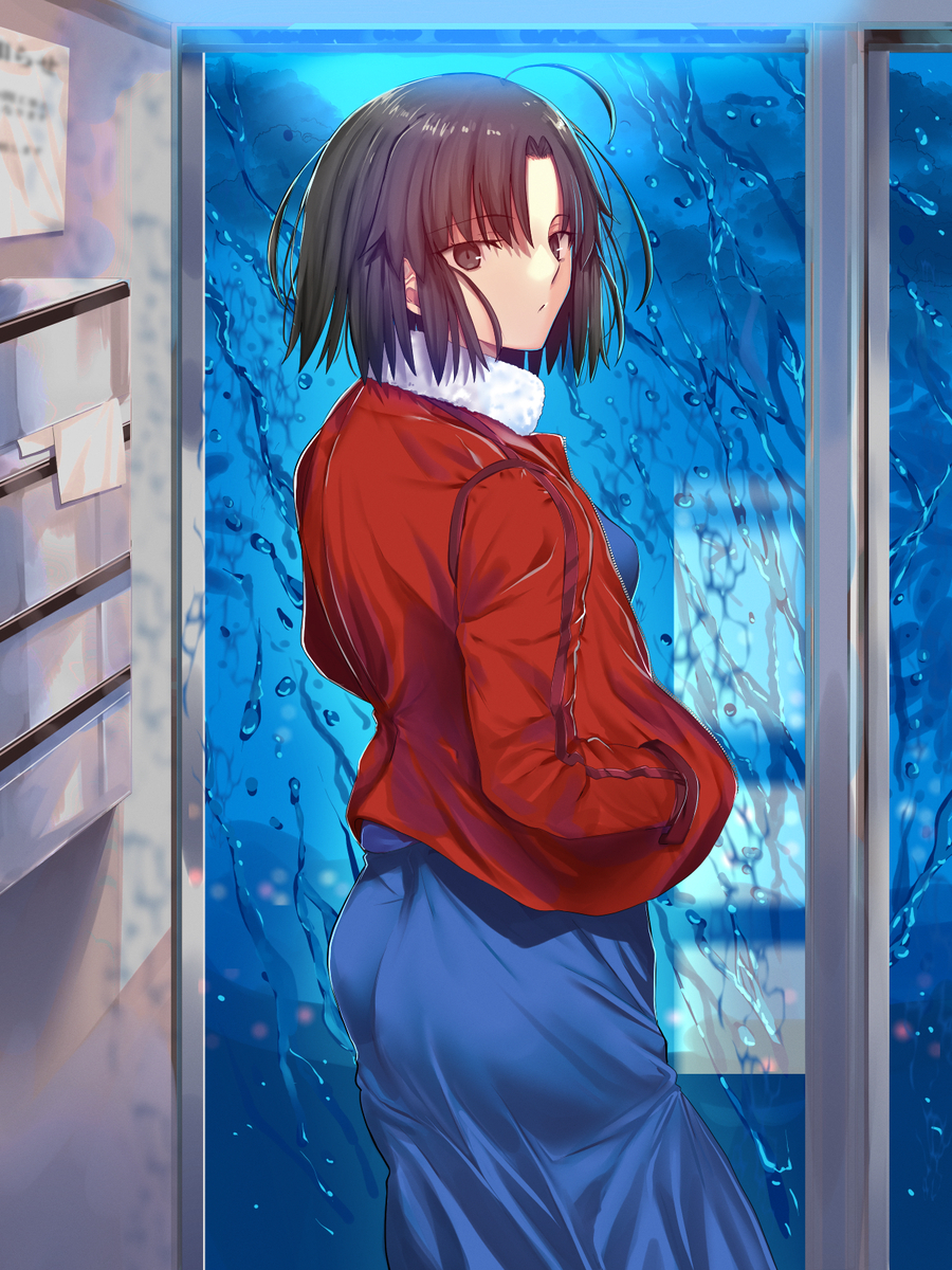 This is a pixiv picture whose title is 見返り美人.