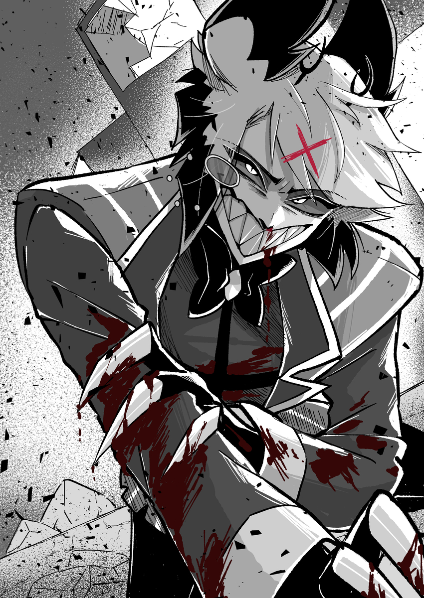 This is a pixiv picture whose title is アラスター落書き64.