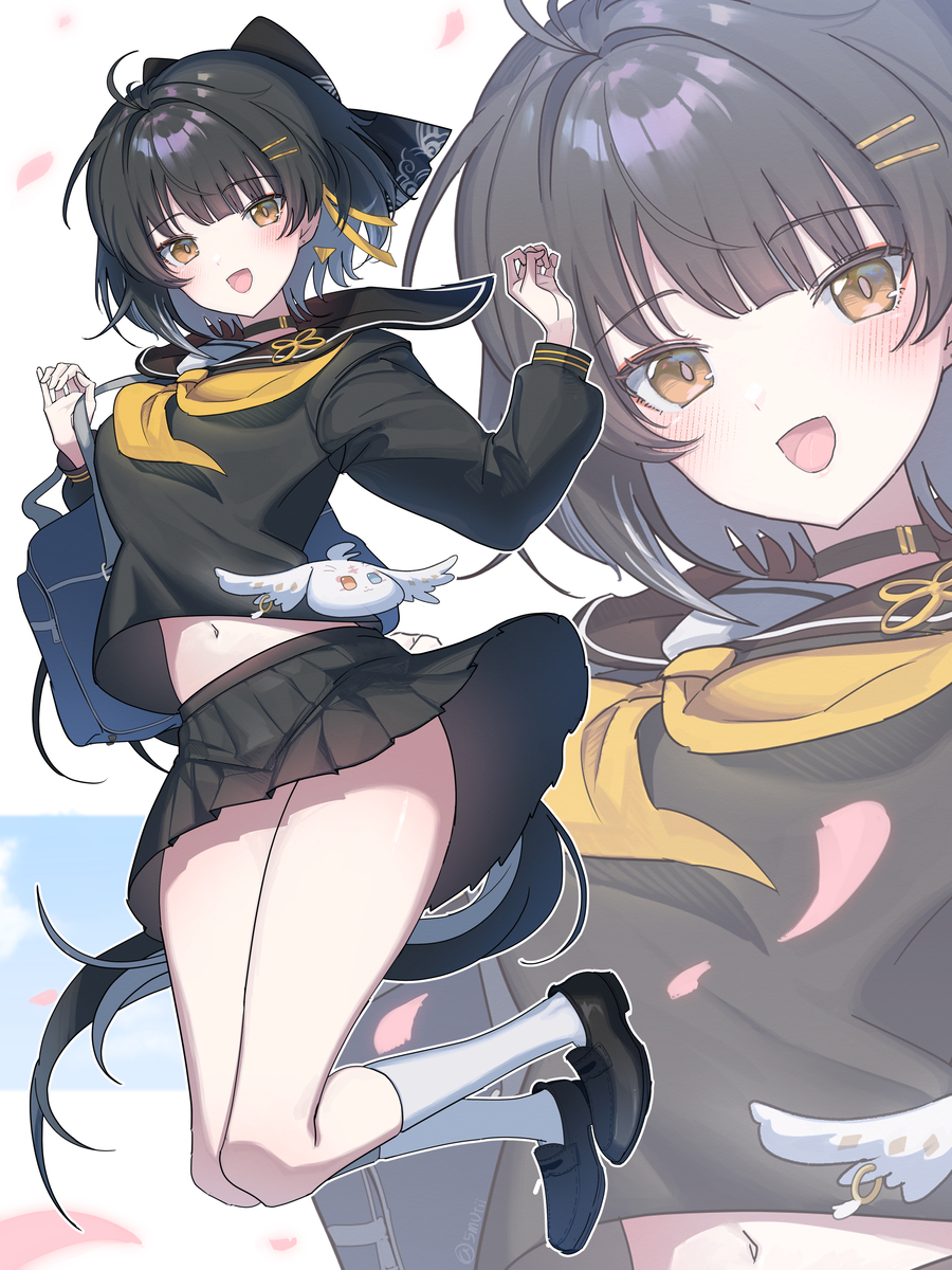 This is a pixiv picture whose title is セーラー服漂泊者.