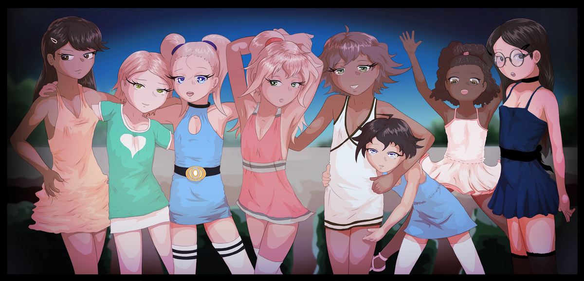 This is a pixiv picture whose title is Group Photo (sundresses).