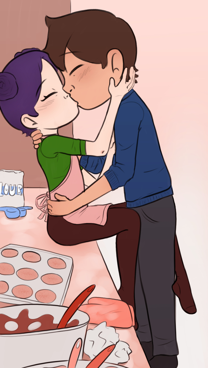 This is a pixiv picture whose title is Bakers kiss.