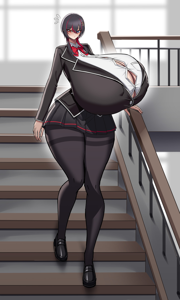 This is a pixiv picture whose title is 看不见脚…….