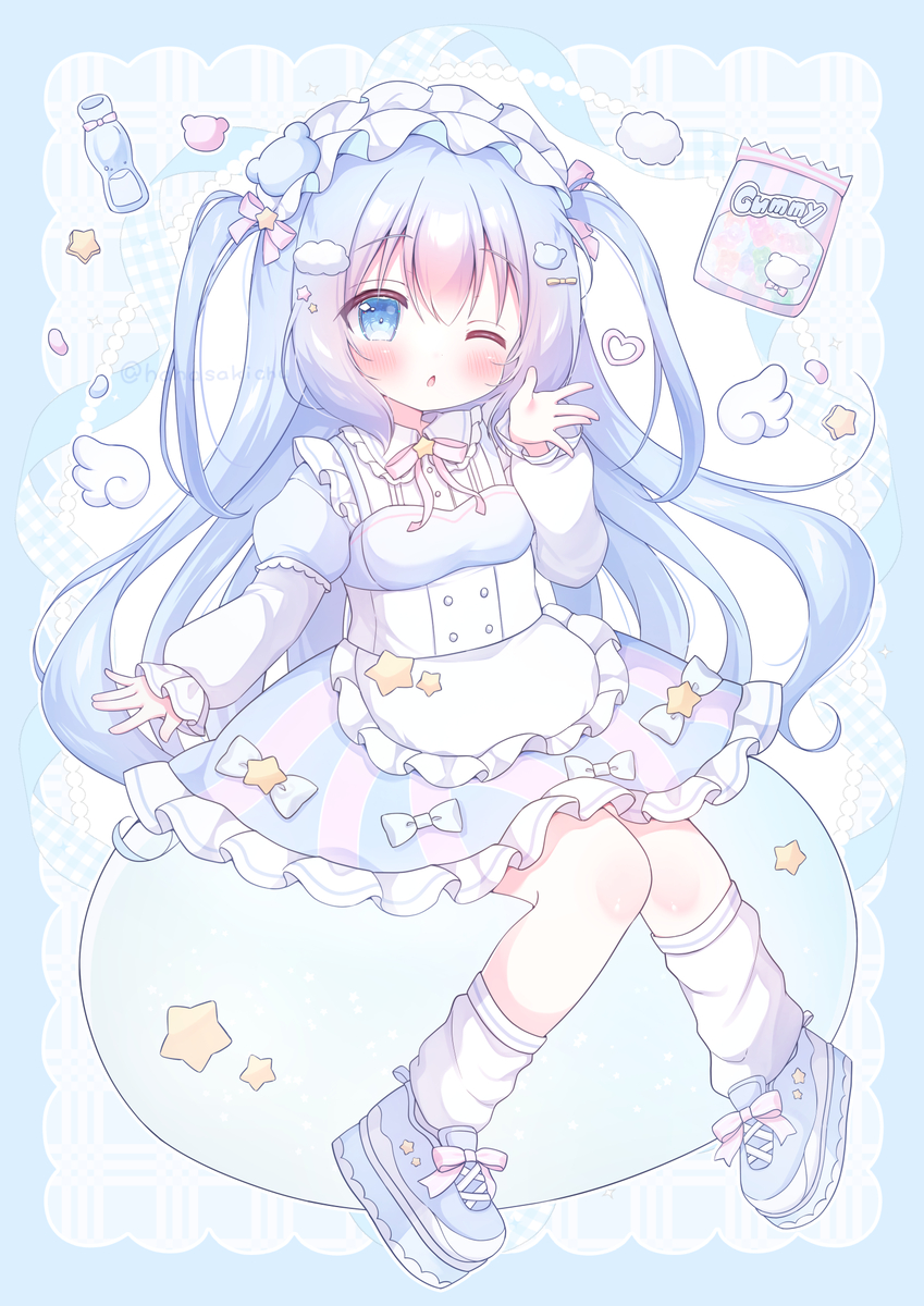 This is a pixiv picture whose title is カラフルぐみちゃん🩵.