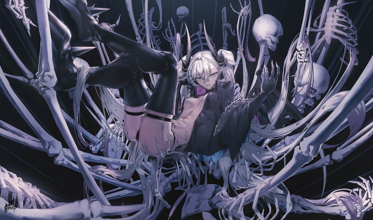 This is a pixiv picture whose title is 💀.
