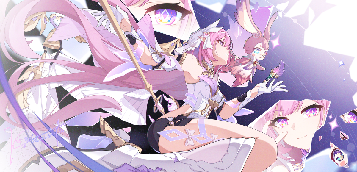 This is a pixiv picture whose title is 【崩坏三】爱莉希雅.