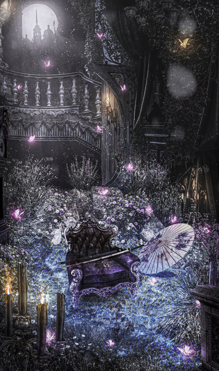 This is a pixiv picture whose title is 「徒花一輪」.