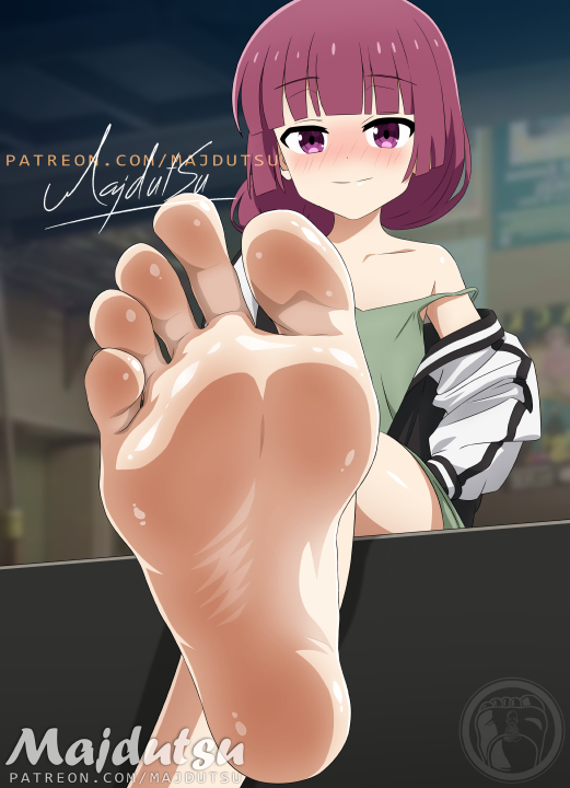 This is a pixiv picture whose title is Kikuri Hiroi Feet.
