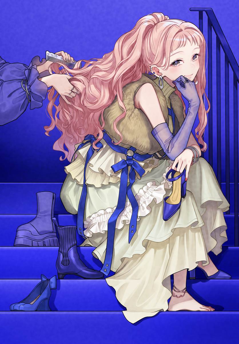 This is a pixiv picture whose title is 💙.